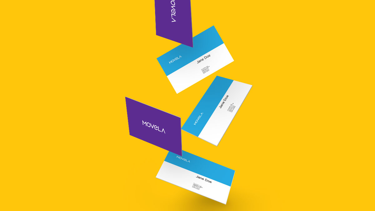 Movela business card designs