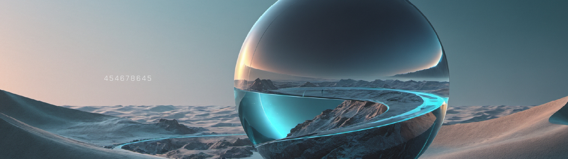 uniquely custom AI generated globe image