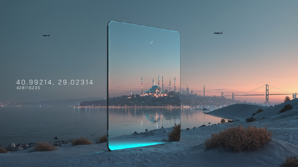 uniquely custom AI generated istanbul skyline image