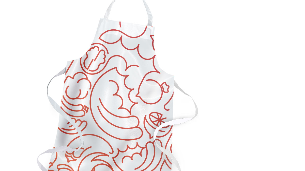 Arsamiea pattern on apron