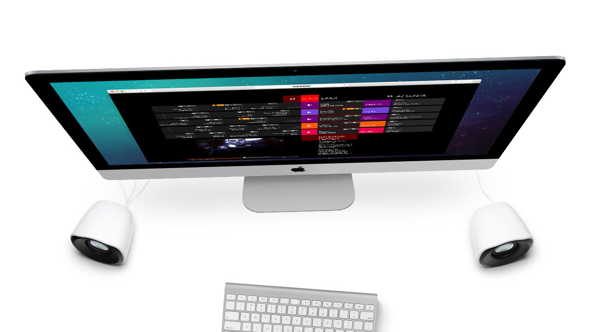 Hero shot of UI on desktop computer