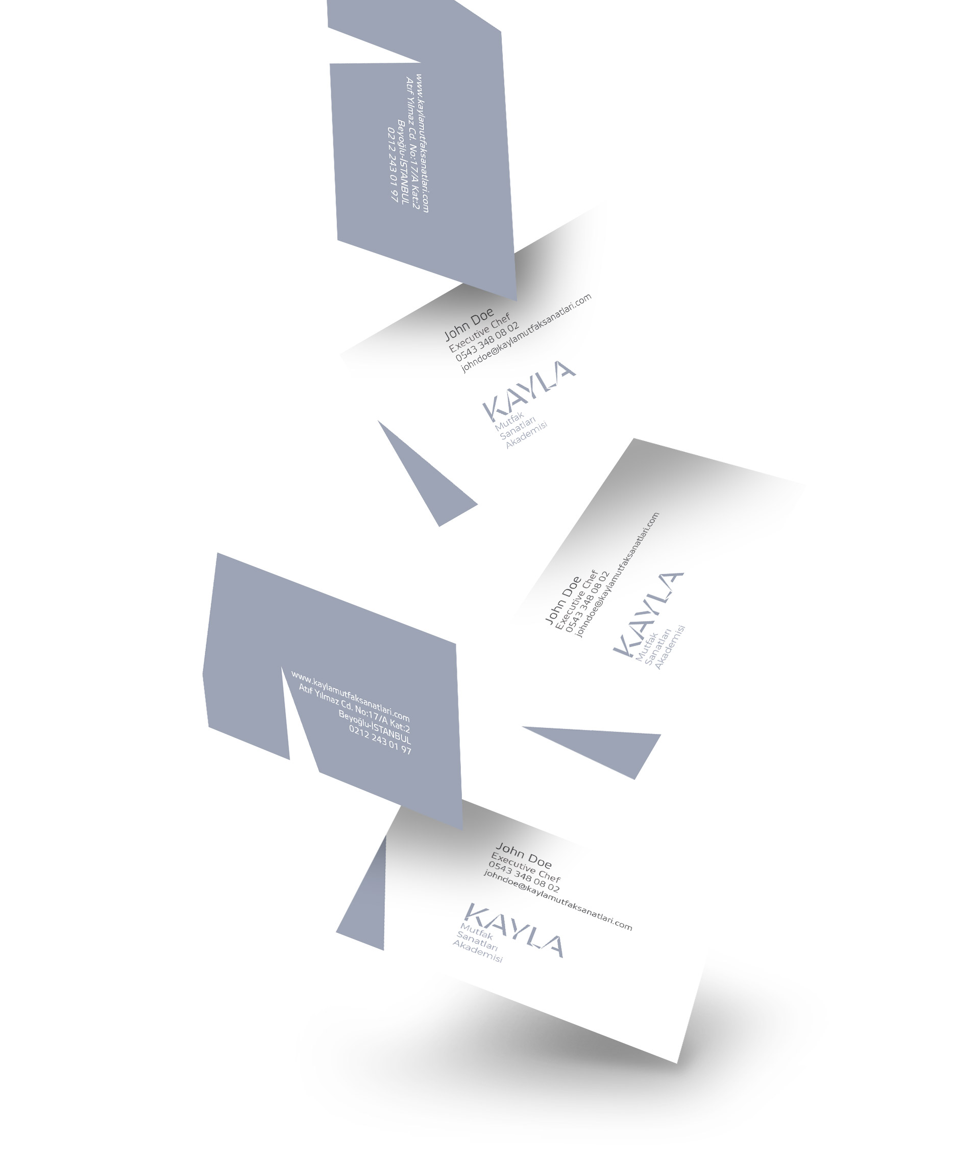 Kayla business card designs