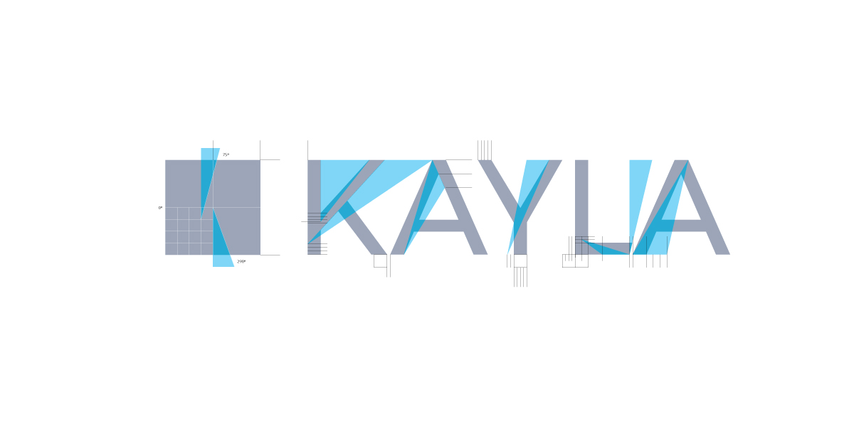 Kayla logo grid design