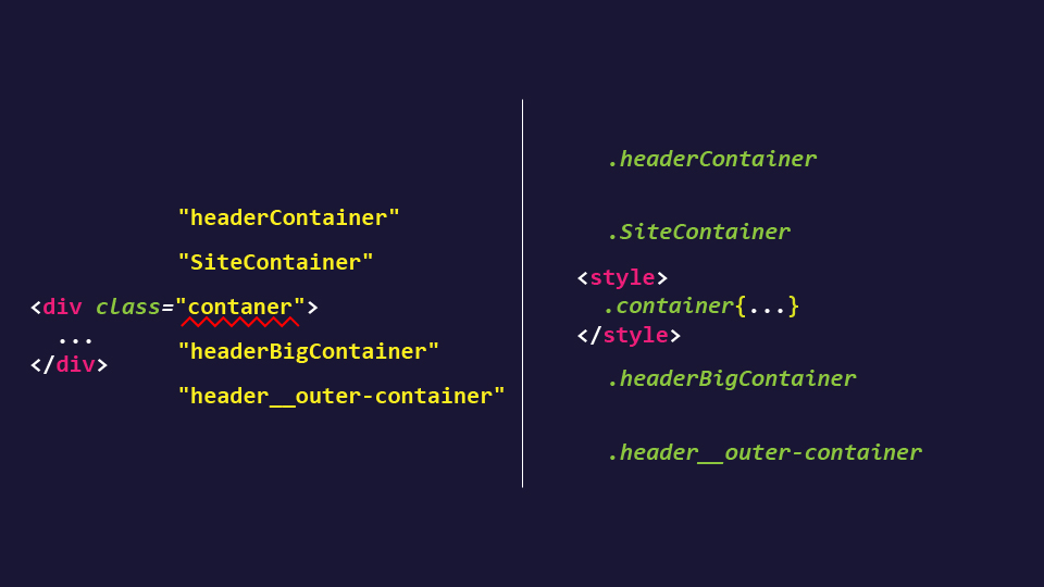 multiple classname alternatives