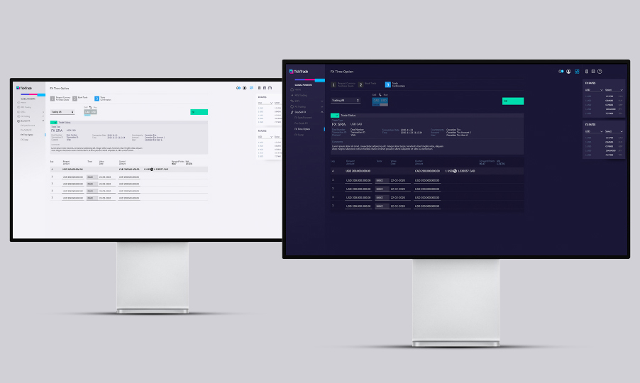 TickTrade UI mockups